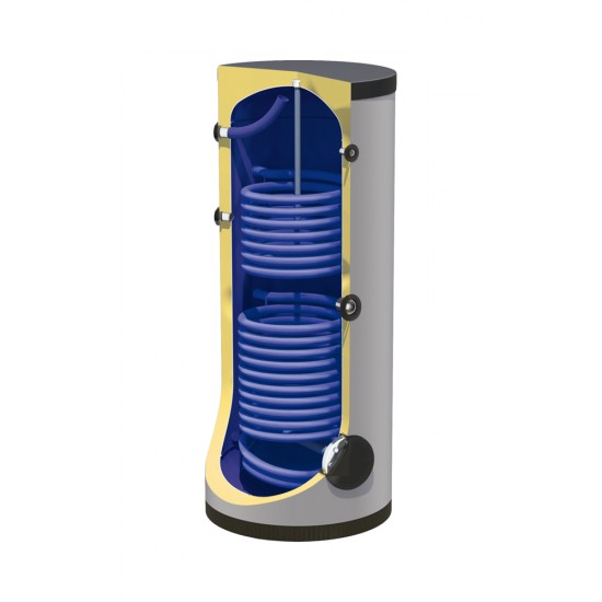 Boiler Λεβητοστασίου 200 Lt, με 2 Εναλλάκτες